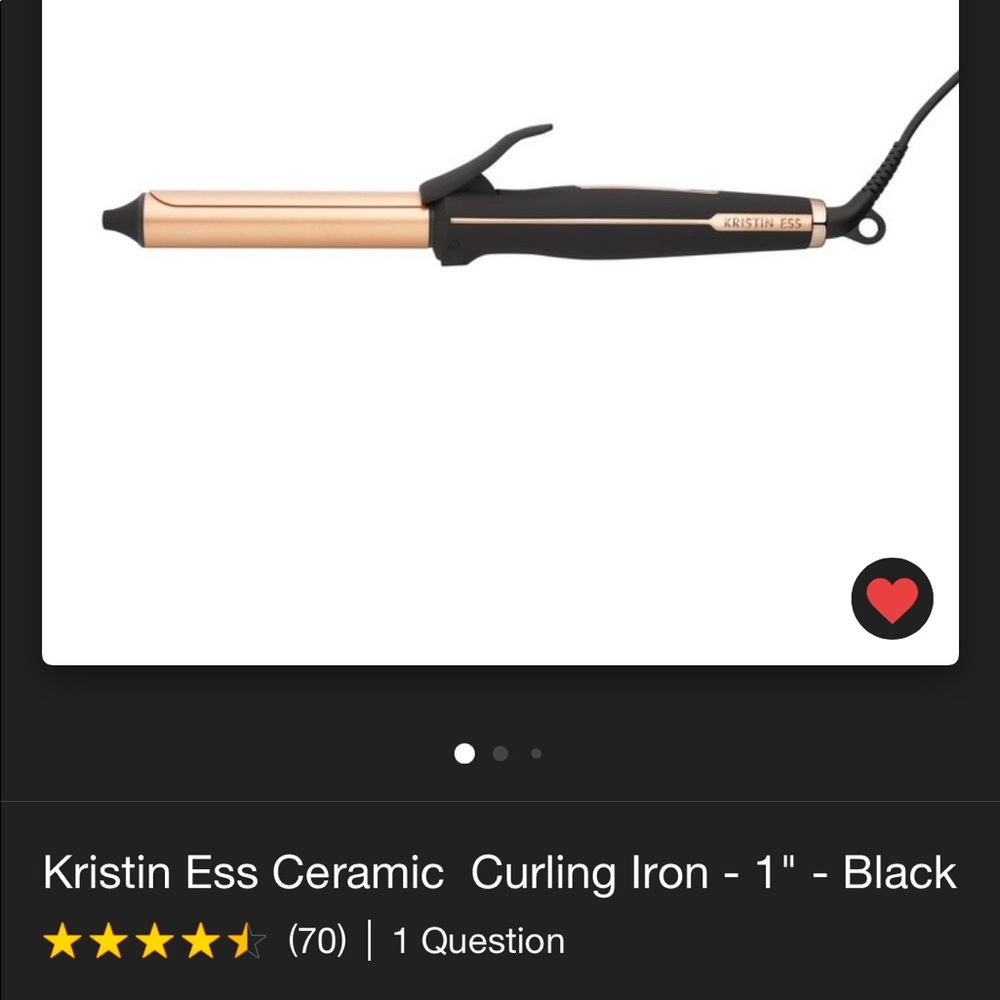 Kristin Ess Ceramic Curling Iron - 1” (Black)